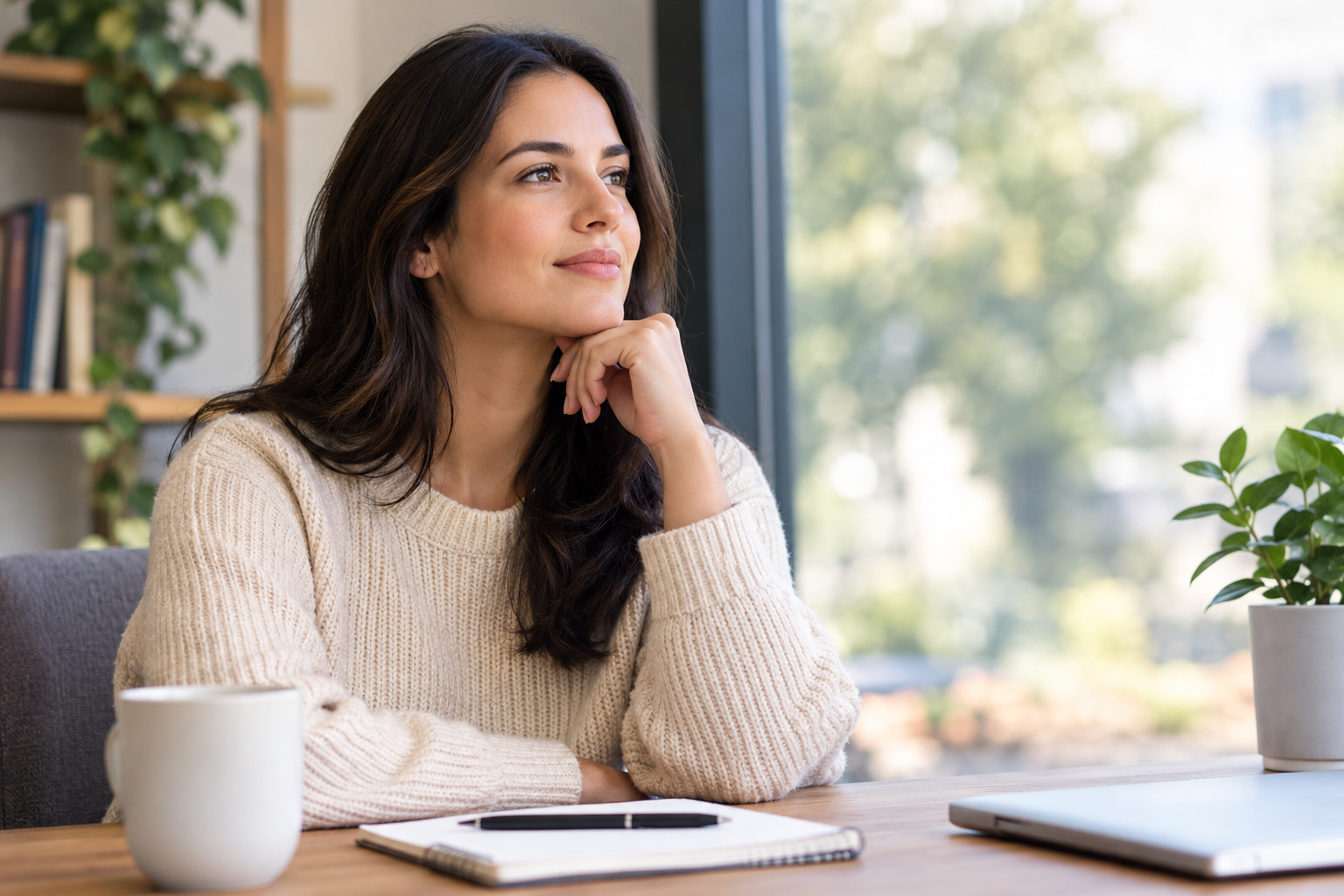 Person confidently making a decision without seeking constant reassurance