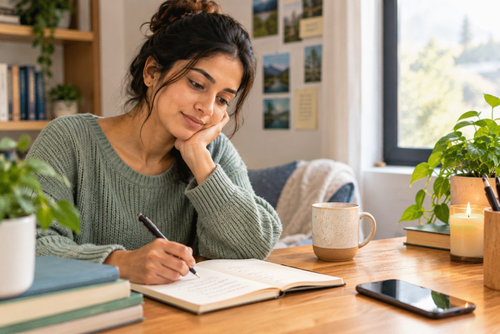 Person learning how to handle disappointment and move forward calmly