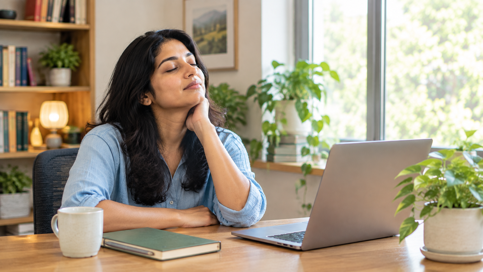 Person learning how to recover from burnout while taking a quiet break
