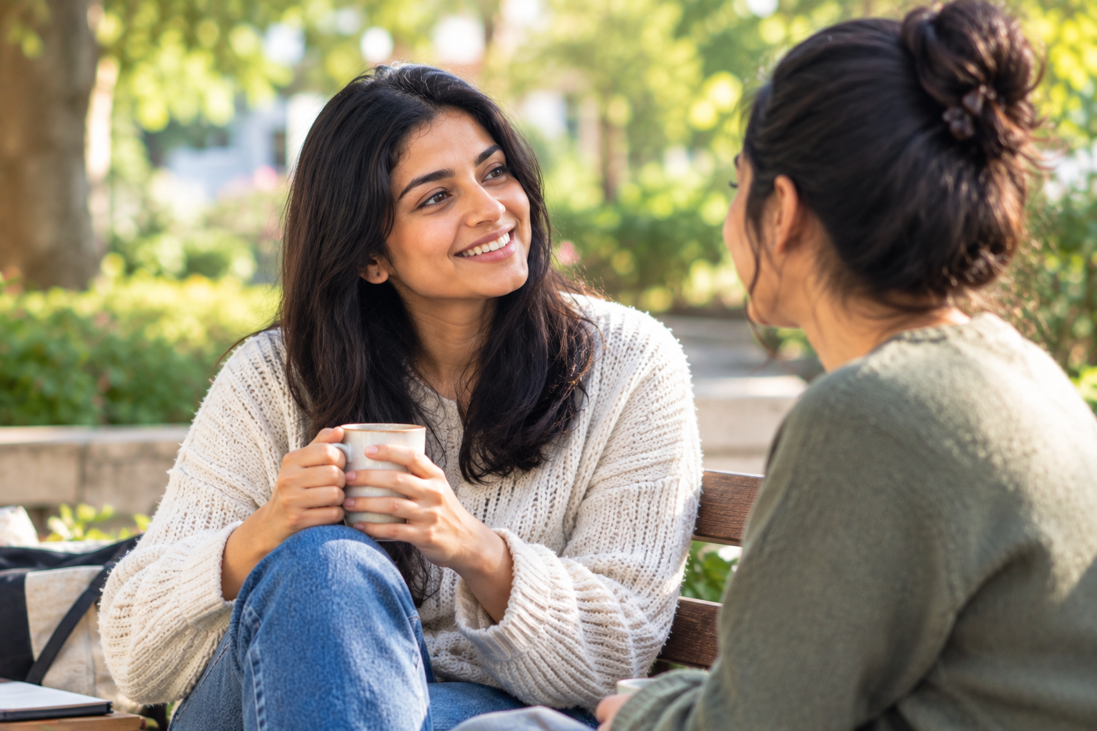 Person learning how to deal with loneliness while connecting with others